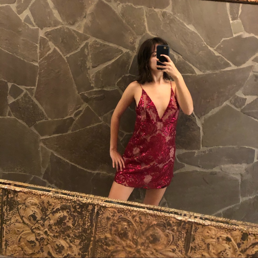 Pristine Night Shimmer Mini Dress by Free People - Picture 5 of 12